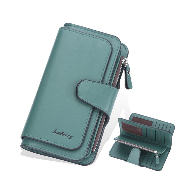 Women's Wallet Three-fold Long Korean Style Multiple Card Slots Zipper Wallet Women's Clutch