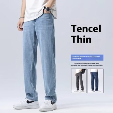 Casual Ice Silk Drape Wide-leg Pants